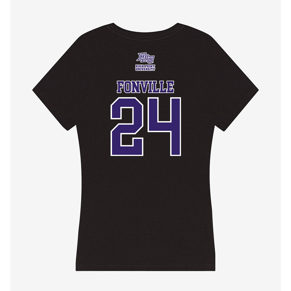 High Point - NCAA Men's Basketball : David Fonville - Women's V-Neck T-Shirt-1