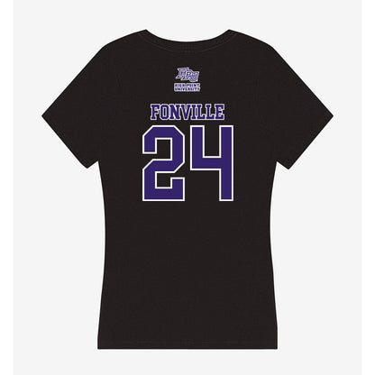 High Point - NCAA Men's Basketball : David Fonville - Women's V-Neck T-Shirt-1