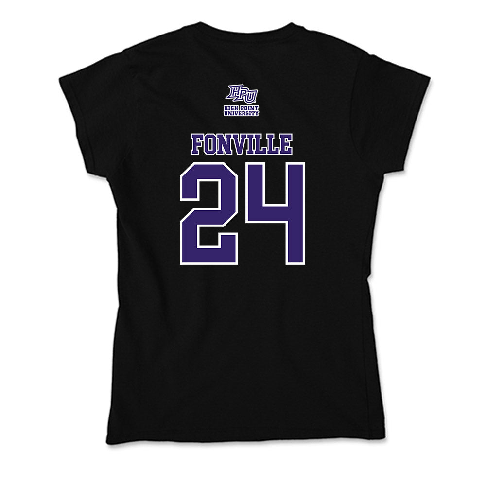 High Point - NCAA Men's Basketball : David Fonville - Soft Style Women’s T-Shirt-1