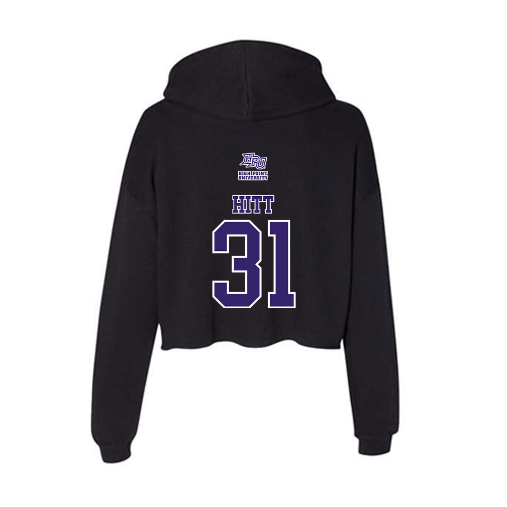 High Point - NCAA Baseball : Dalton Hitt - Women's Crop Fleece Hoodie-1