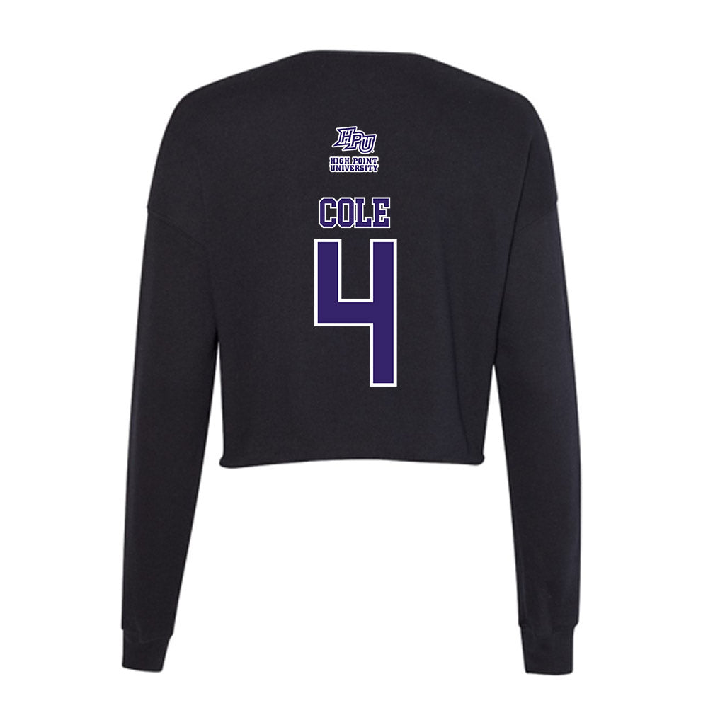 High Point - NCAA Women's Basketball : Sanai Cole - Women's Cropped Crew Fleece-1