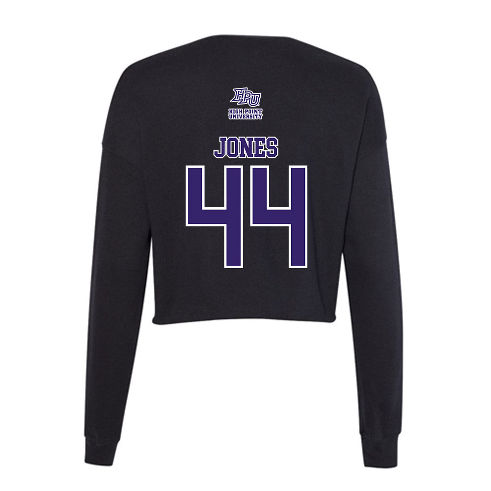 High Point - NCAA Baseball : Charlie Jones - Women's Cropped Crew Fleece-1