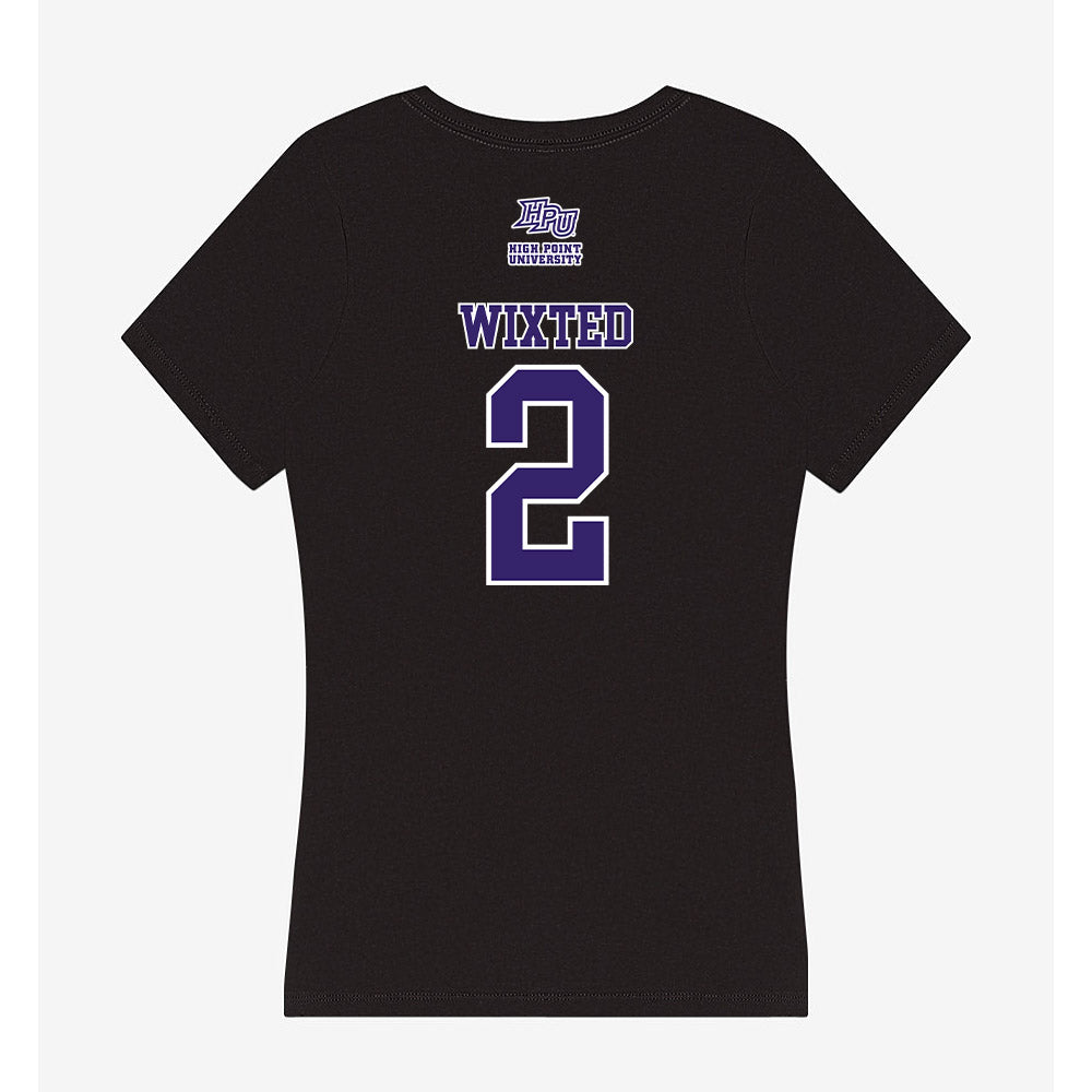 High Point - NCAA Men's Lacrosse : Justin Wixted - Women's V-Neck T-Shirt-1