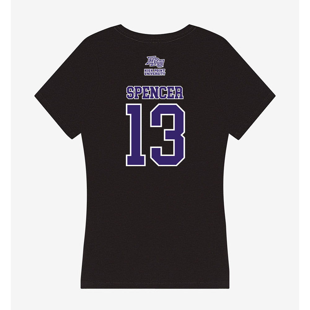 High Point - NCAA Women's Basketball : Macy Spencer - Women's V-Neck T-Shirt-1