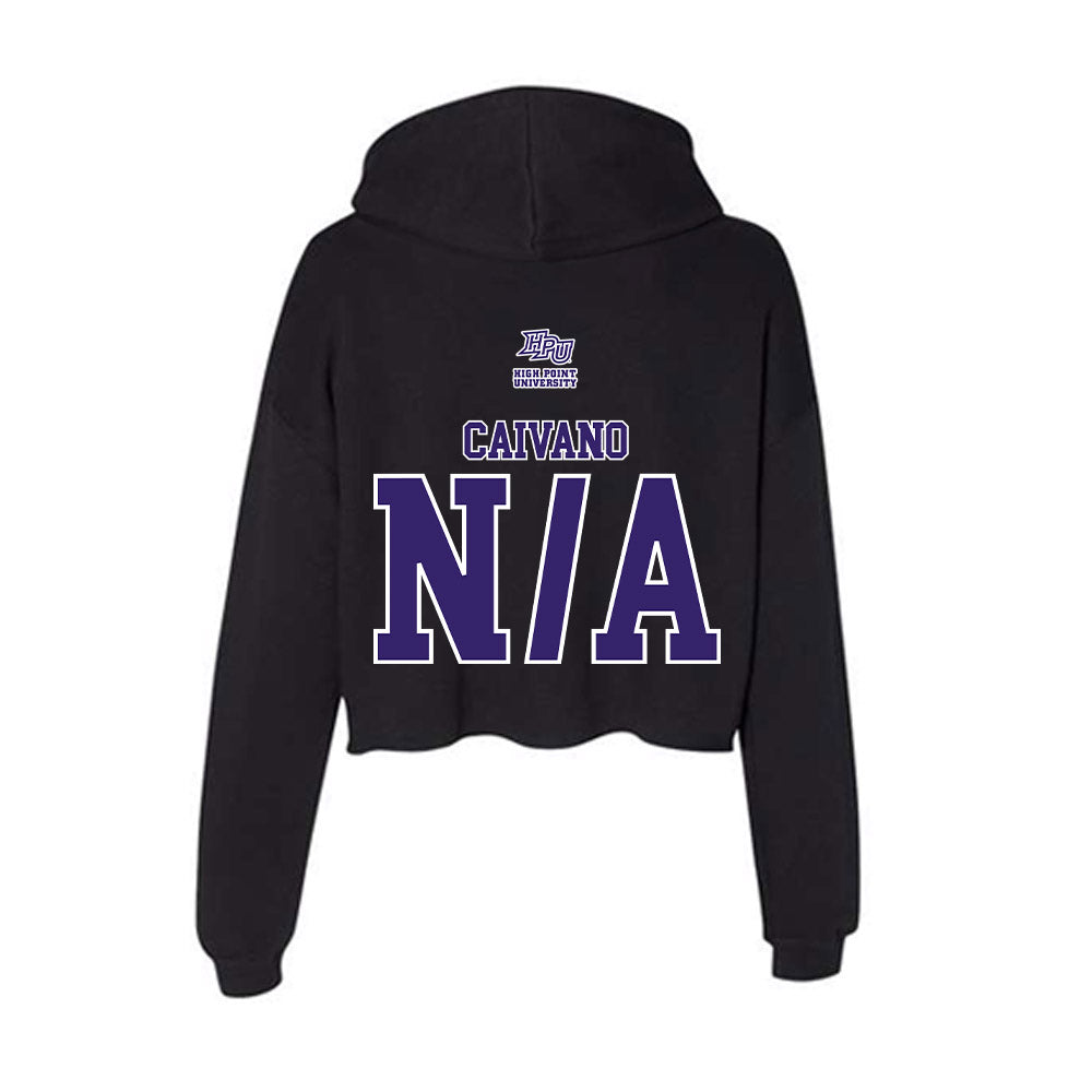High Point - NCAA Men's Track & Field : David Caivano - Women's Crop Fleece Hoodie-1