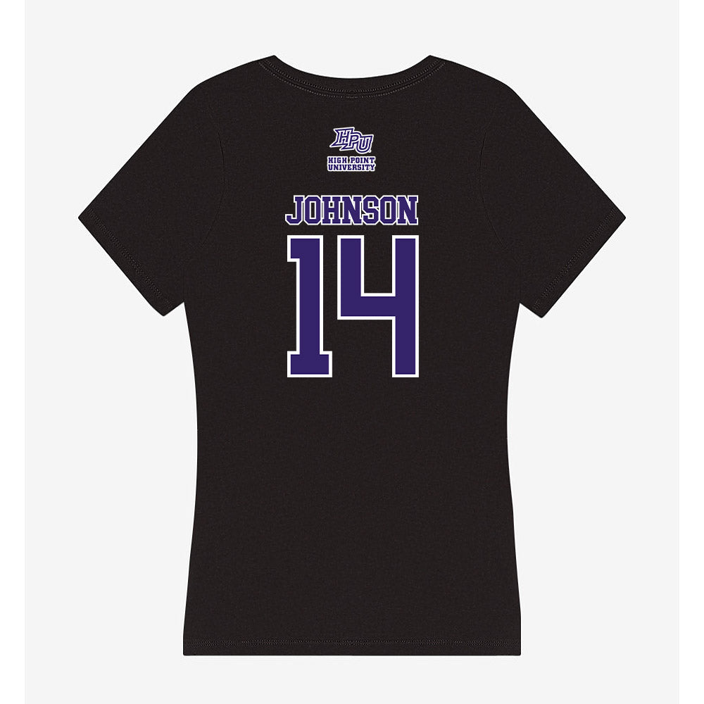 High Point - NCAA Baseball : Landen Johnson - Women's V-Neck T-Shirt-1