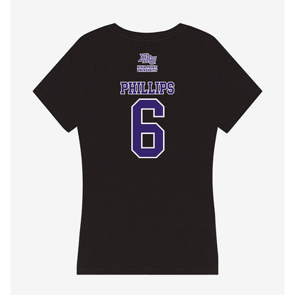 High Point - NCAA Women's Basketball : Dakota Phillips - Women's V-Neck T-Shirt-1