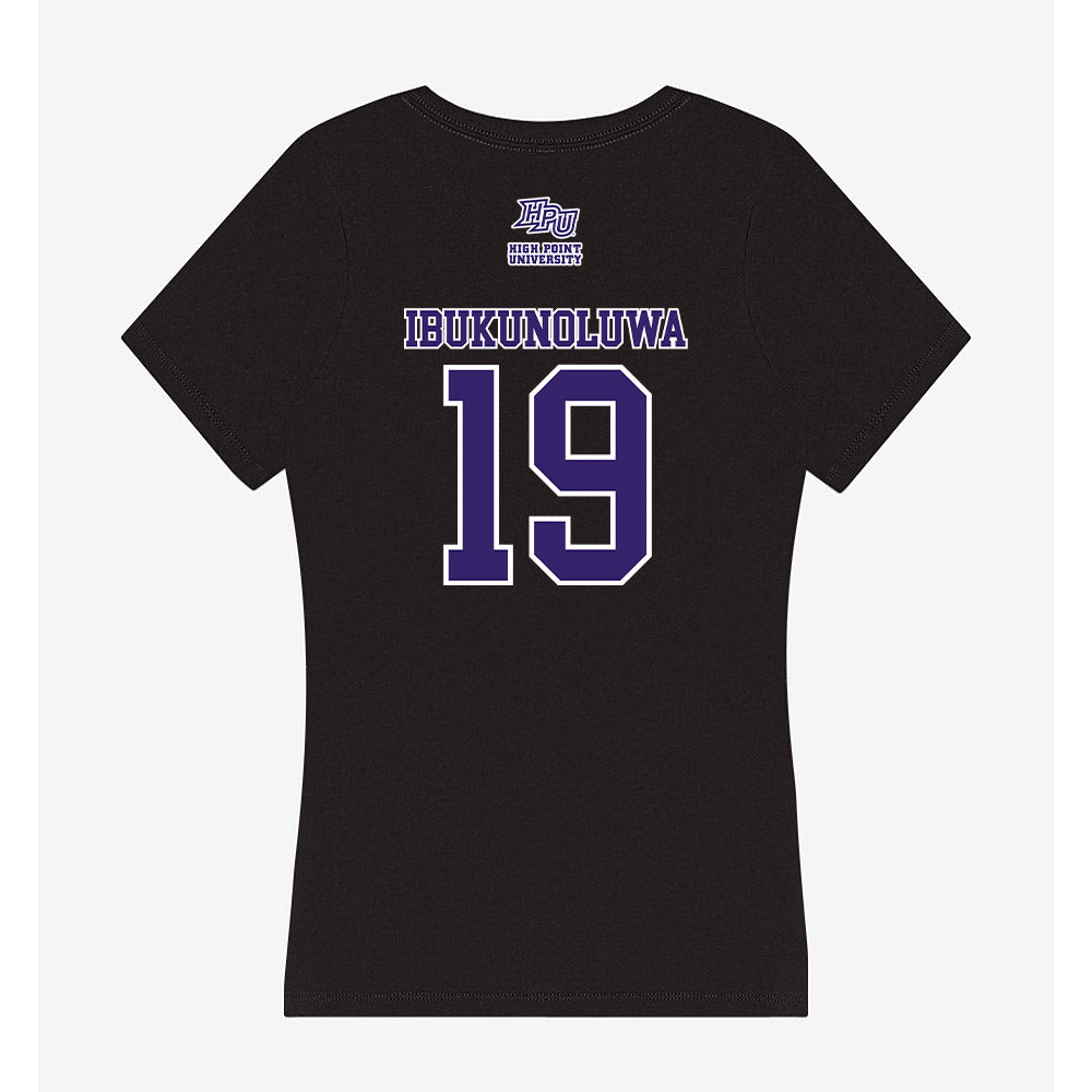 High Point - NCAA Men's Basketball : Josh Ibukunoluwa - Women's V-Neck T-Shirt-1
