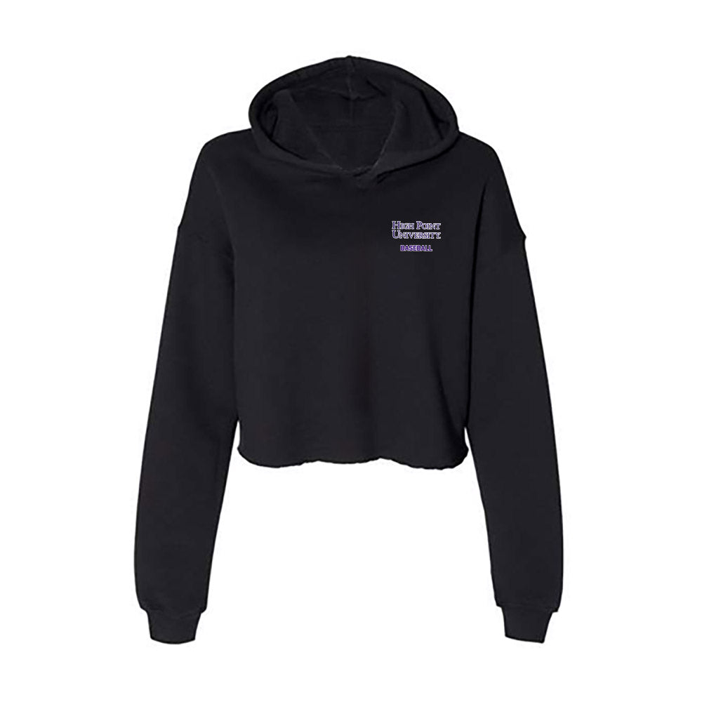 High Point - NCAA Baseball : Dalton Hitt - Women's Crop Fleece Hoodie-0