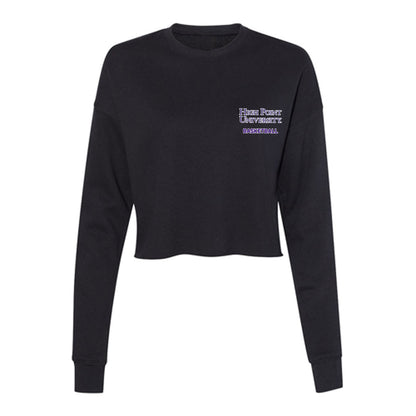 High Point - NCAA Men's Basketball : Josh Ibukunoluwa - Women's Cropped Crew Fleece-0