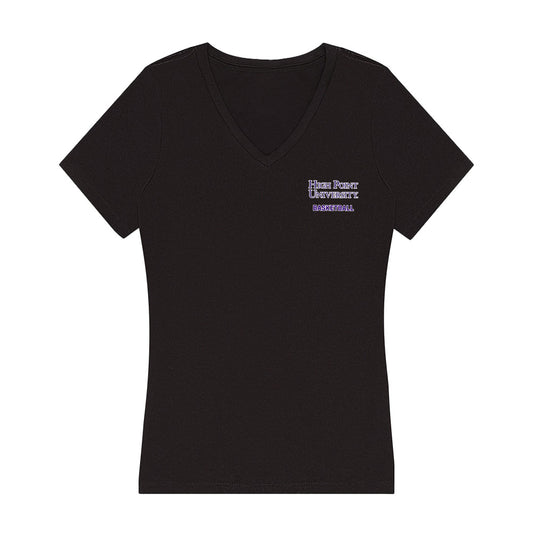 High Point - NCAA Women's Basketball : Emma Larios - Women's V-Neck T-Shirt-0