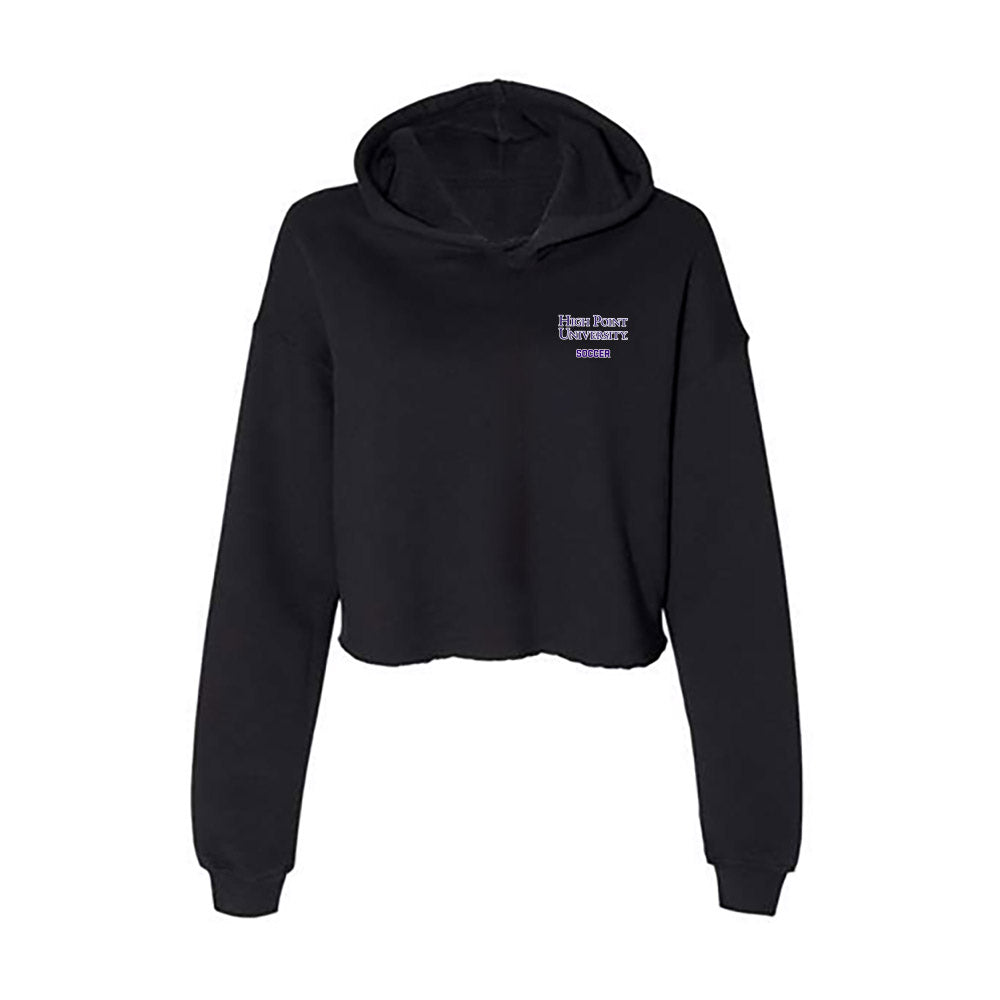High Point - NCAA Men's Soccer : Angelo Paparoupas - Women's Crop Fleece Hoodie-0