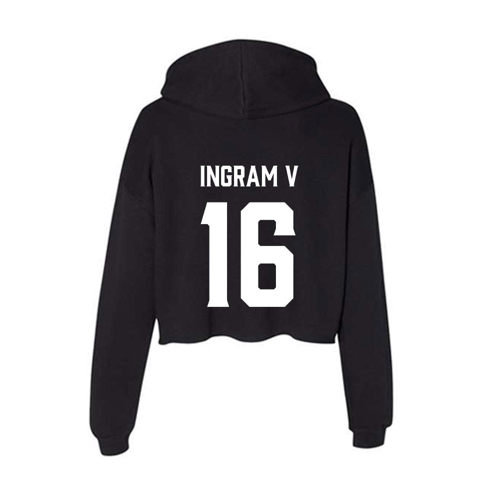 Furman - NCAA Football : Charles Ingram V - Women's Crop Fleece Hoodie-1