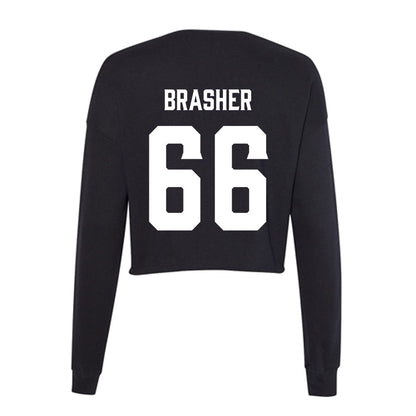 Furman - NCAA Football : Eli Brasher - Women's Cropped Crew Fleece-1