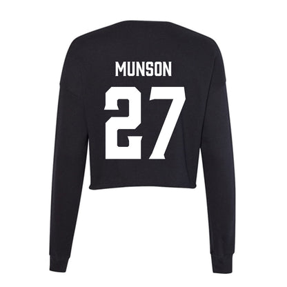 Furman - NCAA Men's Soccer : Luke Munson - Women's Cropped Crew Fleece-1