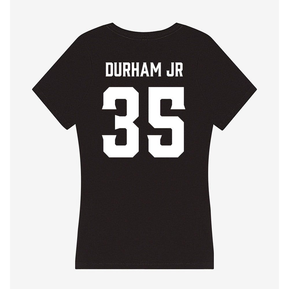 Furman - NCAA Football : Douglas Durham Jr - Women's V-Neck T-Shirt-1