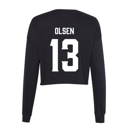 Furman - NCAA Football : Ian Olsen - Women's Cropped Crew Fleece-1