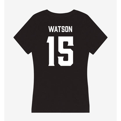 Furman - NCAA Women's Volleyball : Amber Watson - Women's V-Neck T-Shirt-1