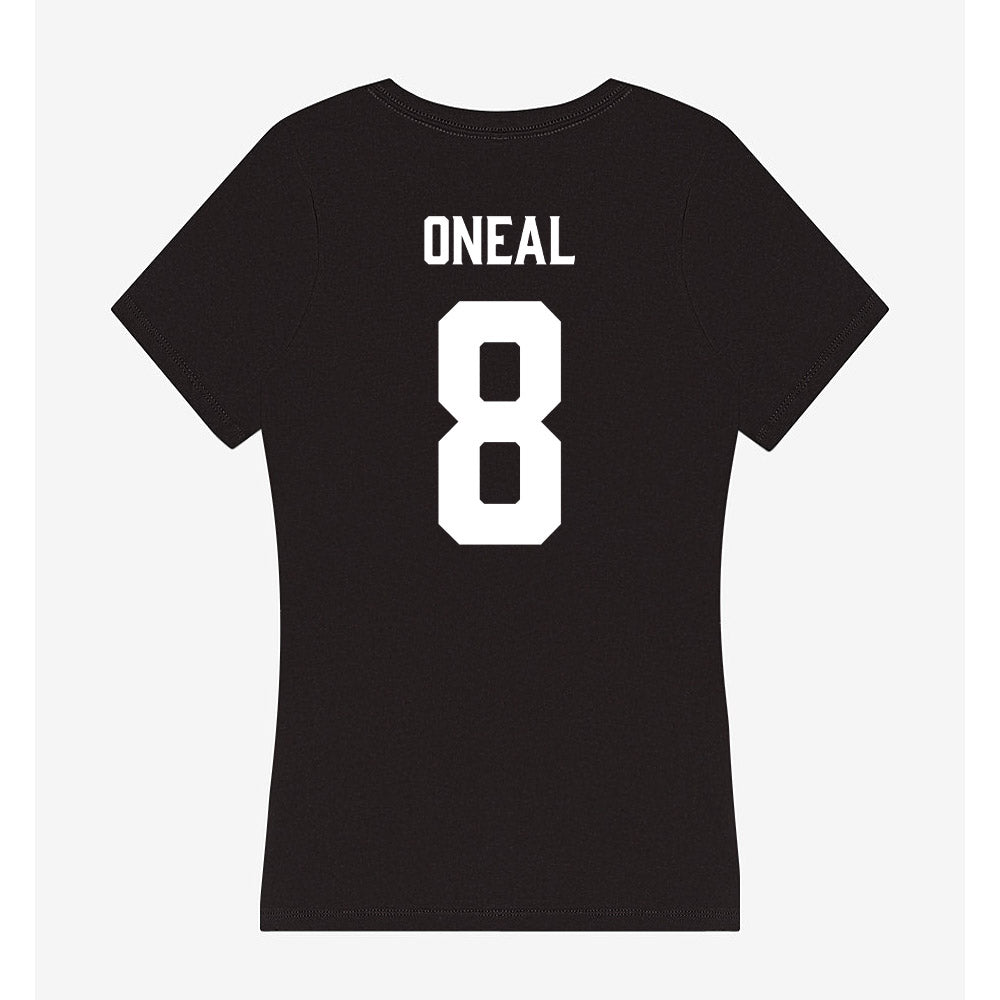 Furman - NCAA Men's Basketball : Collin ONeal - Women's V-Neck T-Shirt-1