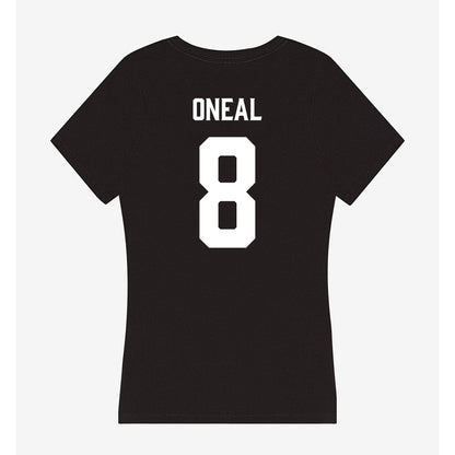 Furman - NCAA Men's Basketball : Collin ONeal - Women's V-Neck T-Shirt-1