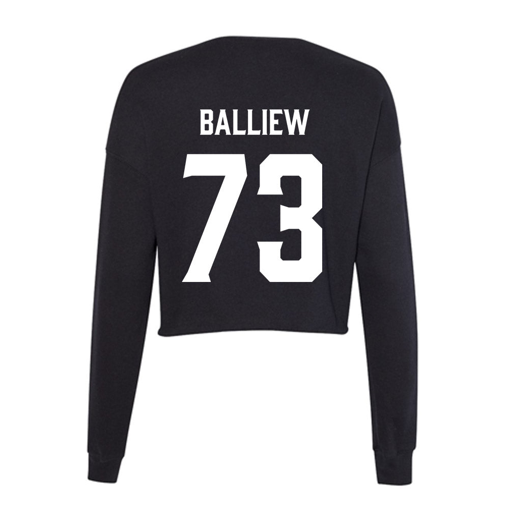 Furman - NCAA Football : Brody Balliew - Women's Cropped Crew Fleece-1