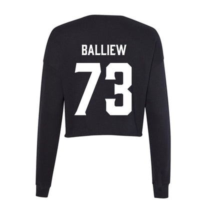 Furman - NCAA Football : Brody Balliew - Women's Cropped Crew Fleece-1