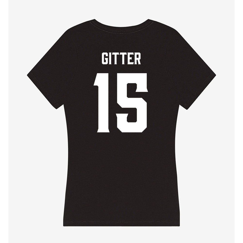 Furman - NCAA Football : Gray Gitter - Women's V-Neck T-Shirt-1