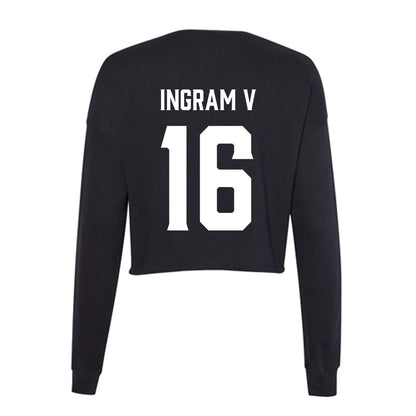 Furman - NCAA Football : Charles Ingram V - Women's Cropped Crew Fleece-1