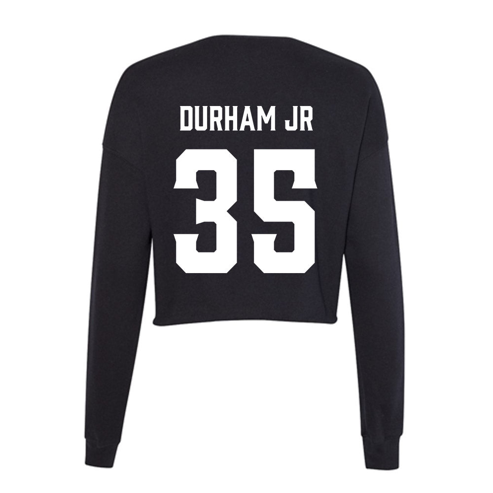 Furman - NCAA Football : Douglas Durham Jr - Women's Cropped Crew Fleece-1
