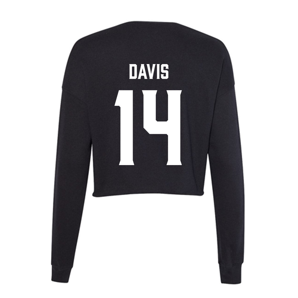 Furman - NCAA Football : Isaiah Davis - Women's Cropped Crew Fleece-1