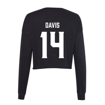 Furman - NCAA Football : Isaiah Davis - Women's Cropped Crew Fleece-1