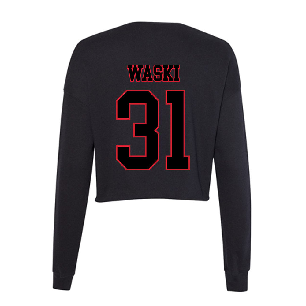 DePaul - NCAA Men's Soccer : Jayden Waski - Women's Cropped Crew Fleece-1