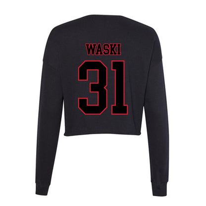 DePaul - NCAA Men's Soccer : Jayden Waski - Women's Cropped Crew Fleece-1