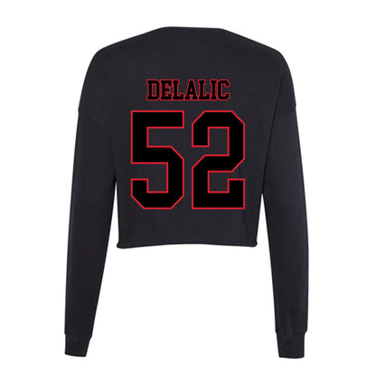 DePaul - NCAA Men's Basketball : Amsal Delalic - Women's Cropped Crew Fleece-1