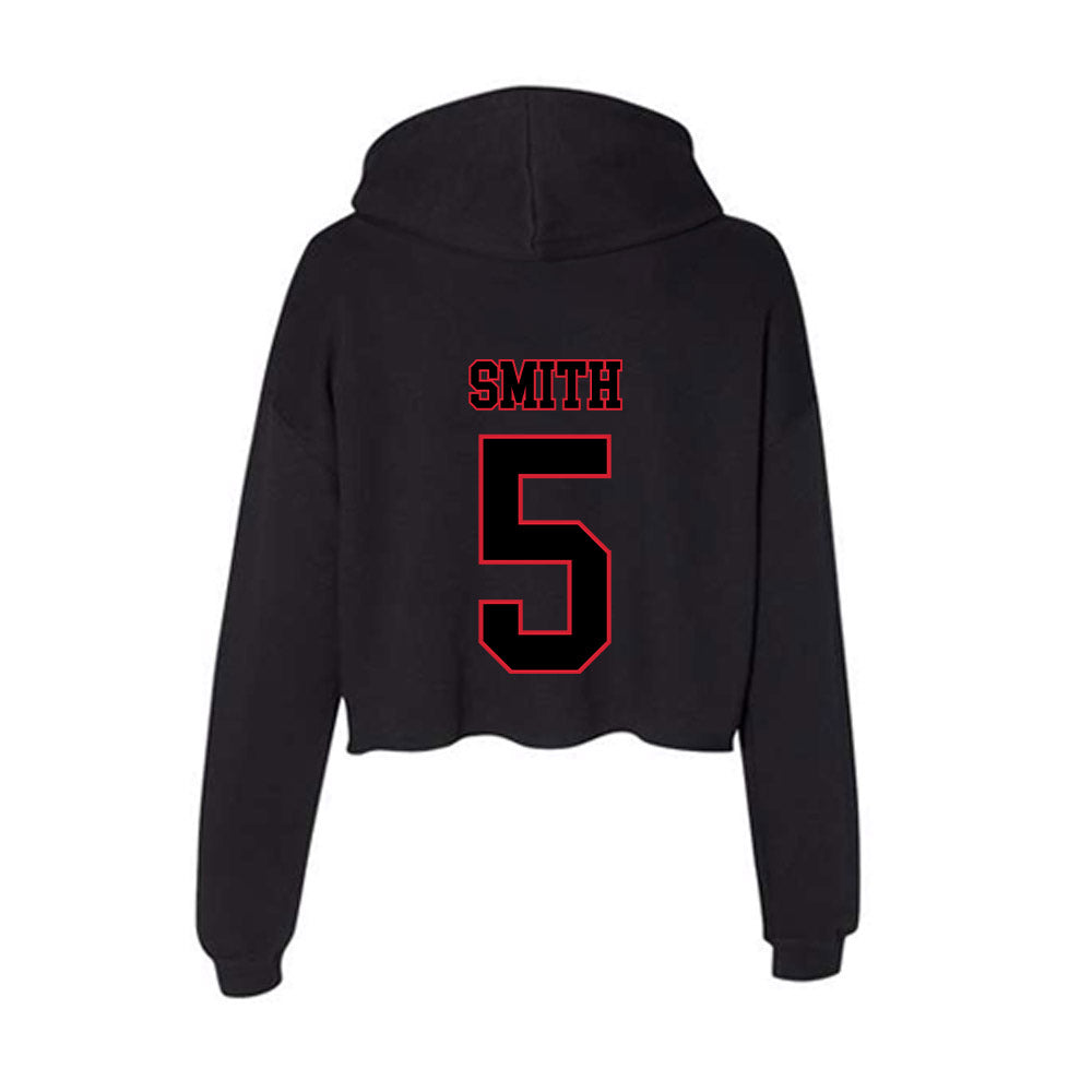 DePaul - NCAA Men's Basketball : RJ Smith - Women's Crop Fleece Hoodie-1