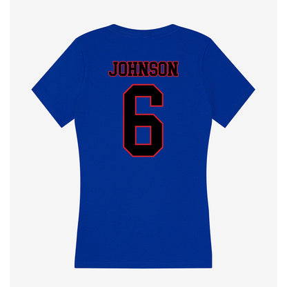 DePaul - NCAA Men's Basketball : Jonas Johnson - Women's V-Neck T-Shirt-1