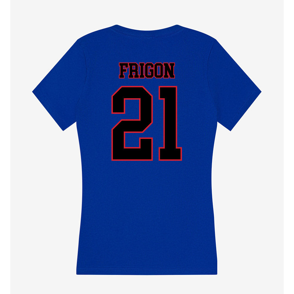 DePaul - NCAA Women's Soccer : Jericho Frigon - Women's V-Neck T-Shirt-1