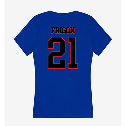 DePaul - NCAA Women's Soccer : Jericho Frigon - Women's V-Neck T-Shirt-1