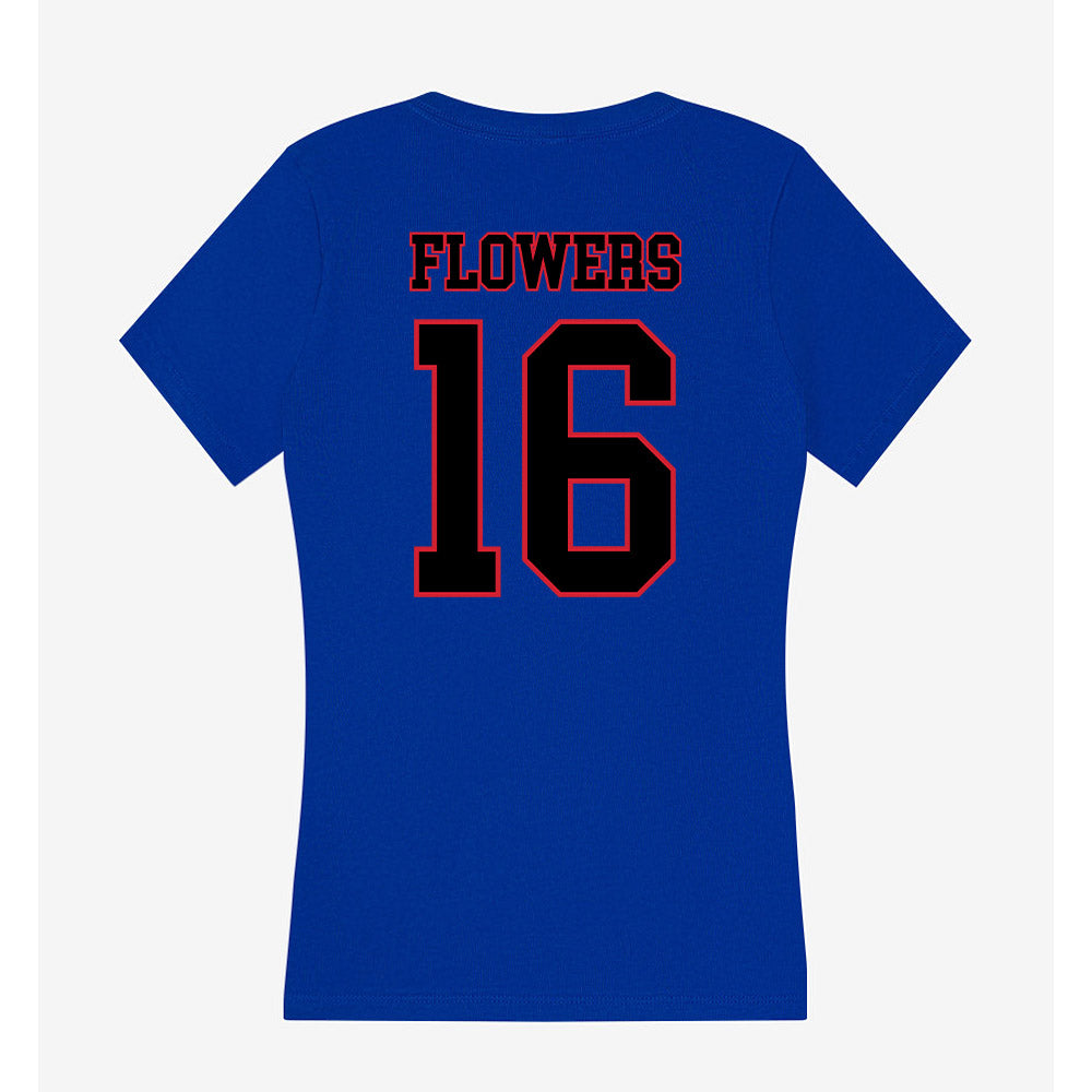 DePaul - NCAA Men's Soccer : Tyler Flowers - Women's V-Neck T-Shirt-1