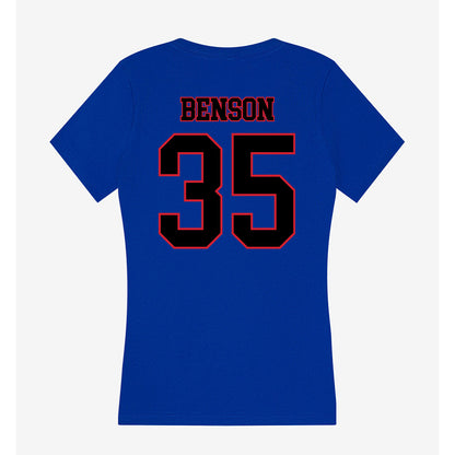 DePaul - NCAA Men's Basketball : NJ Benson - Women's V-Neck T-Shirt-1