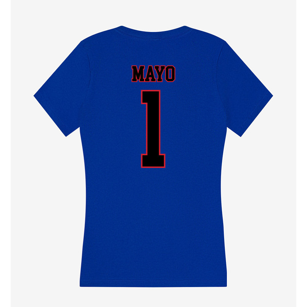 DePaul - NCAA Women's Basketball : Aizhanique Mayo - Women's V-Neck T-Shirt-1