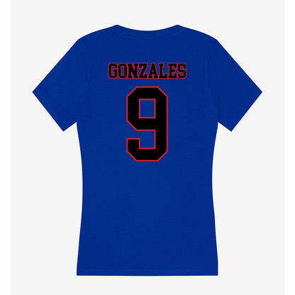 DePaul - NCAA Women's Soccer : Sienna Gonzales - Women's V-Neck T-Shirt-1