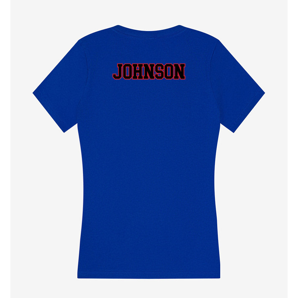 DePaul - NCAA Women's Track & Field : Trixie Johnson - Women's V-Neck T-Shirt-1