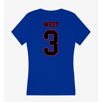 DePaul - NCAA Women's Basketball : Alayna West - Women's V-Neck T-Shirt-1