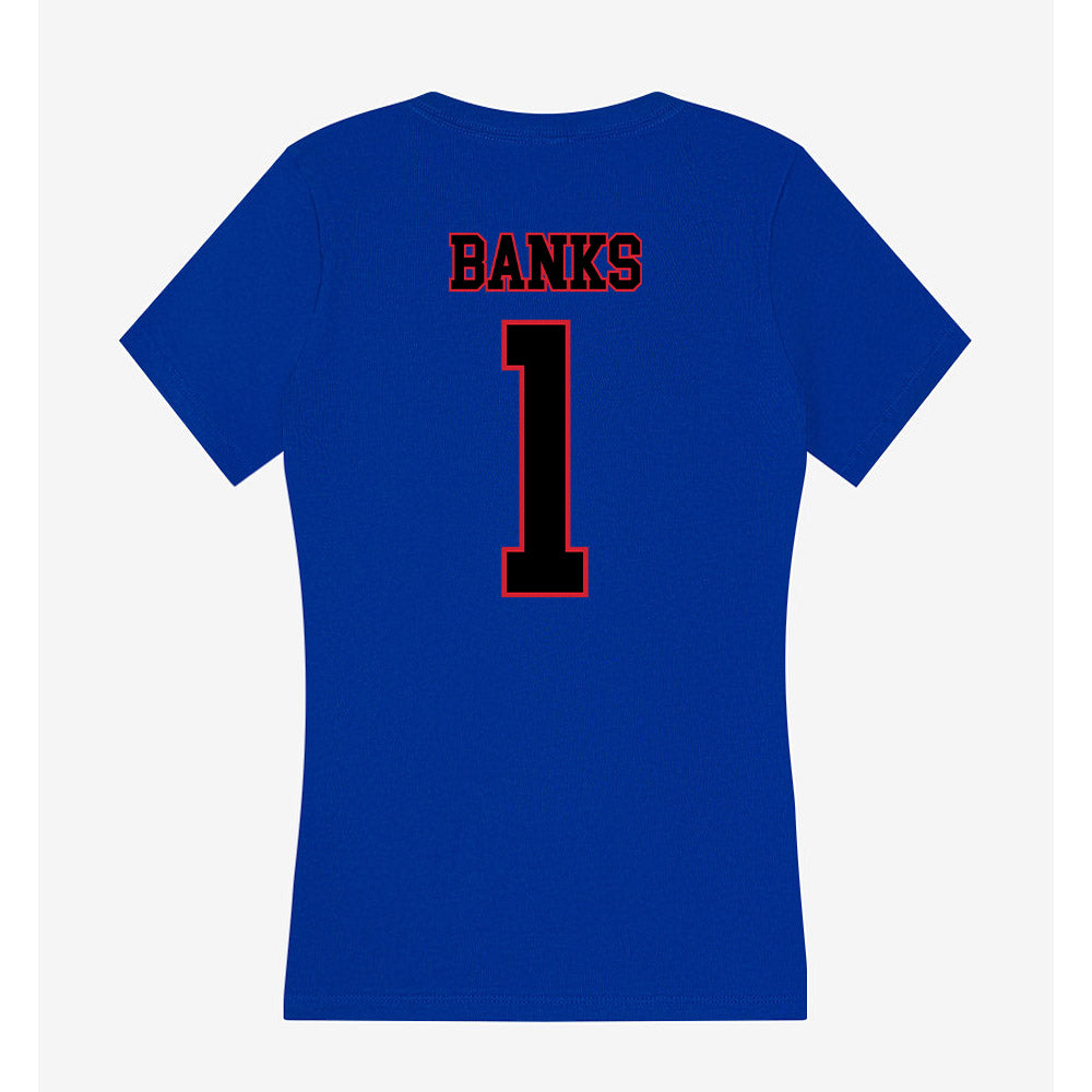 DePaul - NCAA Men's Basketball : Kaleb Banks - Women's V-Neck T-Shirt-1