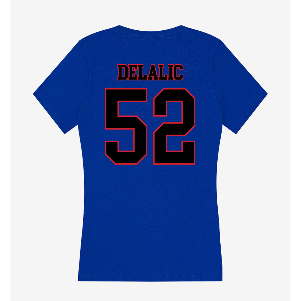 DePaul - NCAA Men's Basketball : Amsal Delalic - Women's V-Neck T-Shirt-1