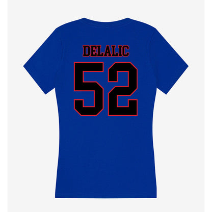 DePaul - NCAA Men's Basketball : Amsal Delalic - Women's V-Neck T-Shirt-1