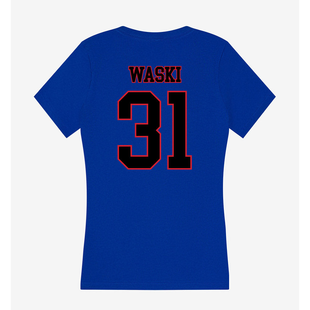 DePaul - NCAA Men's Soccer : Jayden Waski - Women's V-Neck T-Shirt-1