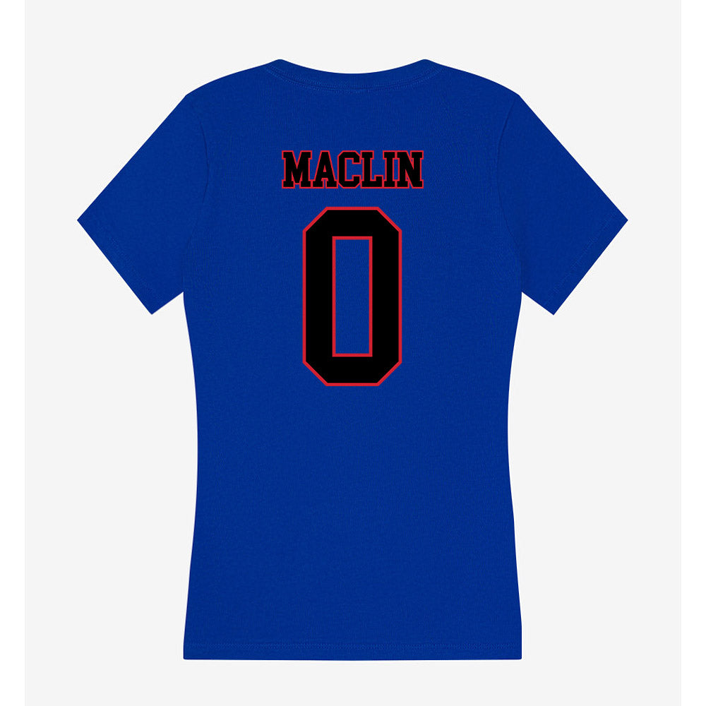 DePaul - NCAA Men's Basketball : Brandon Maclin - Women's V-Neck T-Shirt-1
