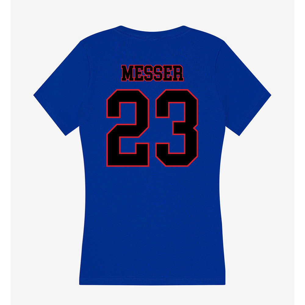 DePaul - NCAA Softball : Hannah Messer - Women's V-Neck T-Shirt-1